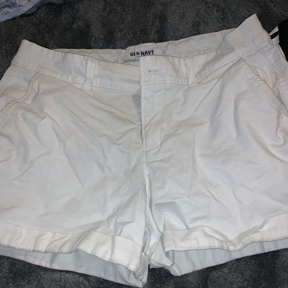 White shorts barely worn there’s a small spot